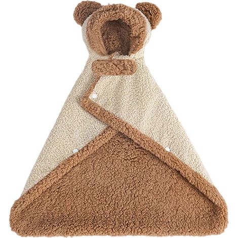 Couverture Capuche Pour Animal - Cape Isolante Douce Pour Chats Et Petits Animaux - Confort En Extérieur Par Temps Froid - 1 Pièce (1/5)