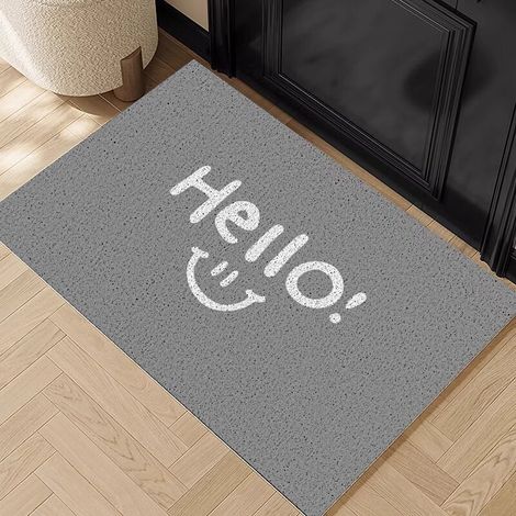 Tapis de porte Hello, résistant aux taches et personnalisable, adapté aux portes d'entrée et aux entrées extérieures, 6090 cm. (1/5)