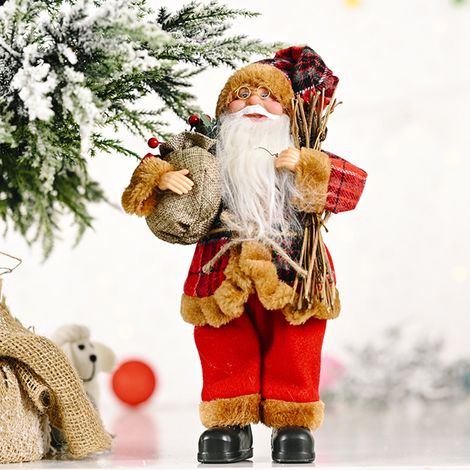 Figurine Père Noël Décor Bureau - Statuette Santa Claus Réaliste pour Décoration Maison ou Bureau (1/5)