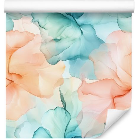 Tapete in den Farben Tintencreme, Mint und Celadon für Wohn- und Schlafzimmer, 50 x 1000 cm (1/5)