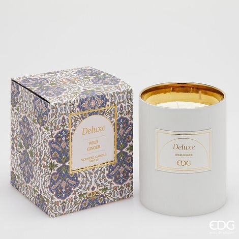 EDG Enzo De Gasperi Candela Deluxe con Profumo H 18 Cm D 15 Cm Wild Ginger Scatola Regalo