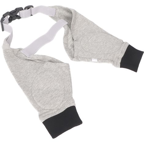 Coudière de protection pour chien, respirante et réglable, pour patte avant, gris et noir, taille L. (1/5)