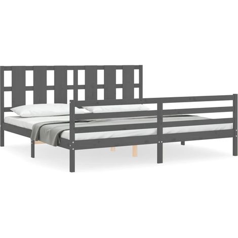 Maison Exclusive - Estructura de cama con cabecero madera maciza (1/5)