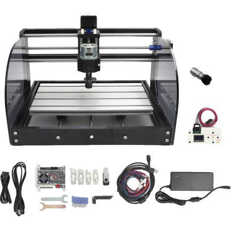 Machine de gravure CNC, Contrôle hors ligne, Haute stabilité, Avec contrôleur 1, Avec laser de 15W (1/2)