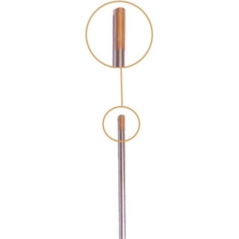 Elettrodi tungsteno venduti al pz. sfusi saldatura TIG colore ORO Ø 3,2 mm