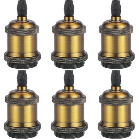 Retro E27 Edison LED-Lampenfassungen, spiralförmiger Lampenadapter im Vintage-Stil, 90–260 V, für Pendelleuchten, Kronleuchter und Deckenleuchten, Bronze (1/3)