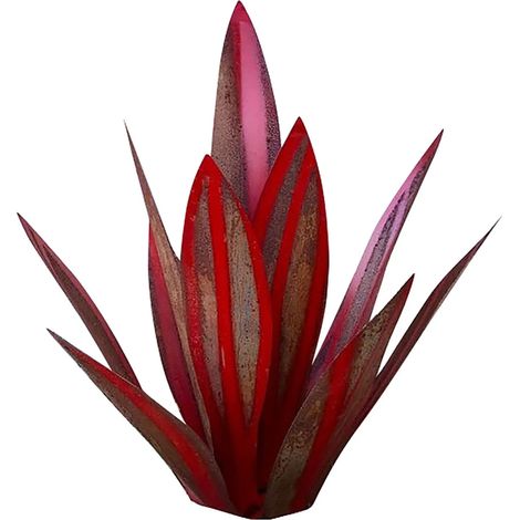 MINKUROW Gartendeko Ornament Agave Iron Art Creative Ornament 35cm (Rot) (1/5)
