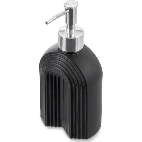 Black Glass Soap Dispenser, 320ml - Modern Design (1/5)