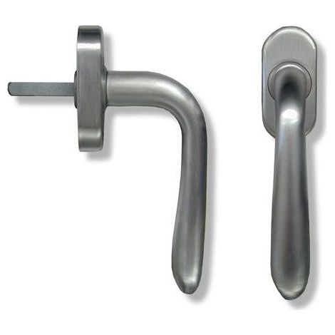 Ghidini Maniglia Martellina Dk per Finestre Anti-Ribalta Q7 35-40mm Ottone Cromo Satinato