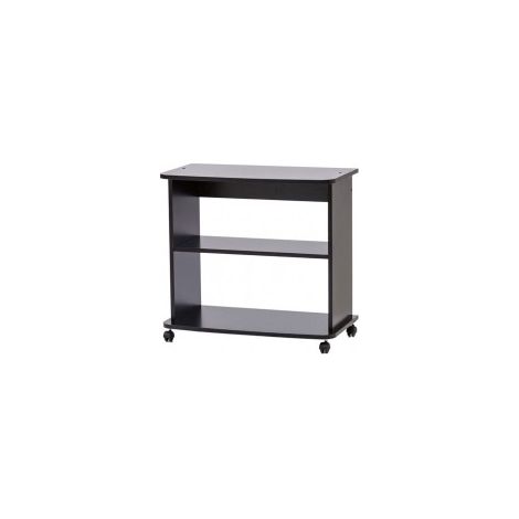 Carrello porta Tv nero 2 ripiani aperto Cm 75x40xh.71 - consegnato già montato