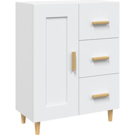Credenza cassettiera cassettiera mobile contenitore organizer cucina soggiorno soggiorno 69,5 x 34 x 90 cm derivati del legno bianco 020030451