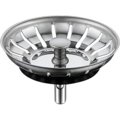 Tappo Filtro per Lavello da Cucina Ø 80 mm Colino Scarico in Metallo Resistente e Durevole 79349