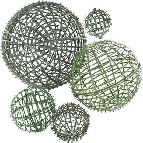 Lot de 5 Cadres topiaires Sphères en plastique 5-25cm Décoration jardin mariage