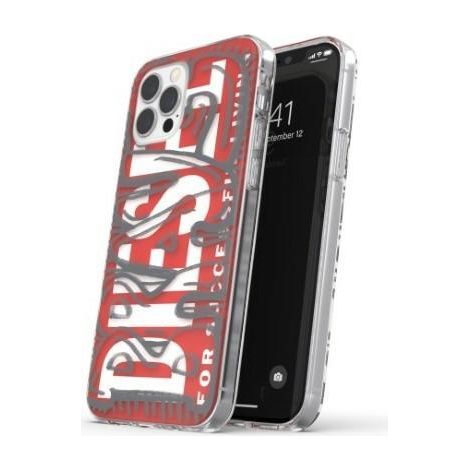 Funda Diesel Snap transparente AOP para iPhone 12 Pro Max, color rojo-gris 42568 (1/5)
