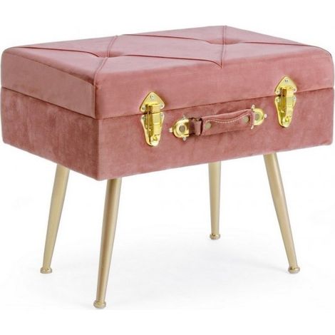 Poltrona Pouf "Polina" per interno, con struttura in mdf da 50x34x42 cm (1/5)
