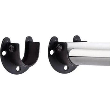 Support de tringle en U en acier inoxydable pour rideau de douche (1/3)