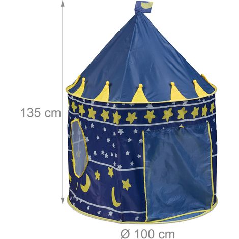 Tente pour enfants décorative espace jeux 120 x 120 x 150 cm design original ambiance cosy en polyester blanc (1/5)