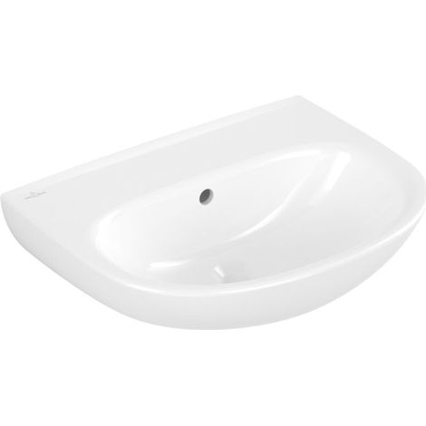 Villeroy & Boch – Lavabo O.novo 550x440 mm – 4A405701 – Ovale avec trop-plein – Céramique sanitaire blanc alpin – Vasque centrée