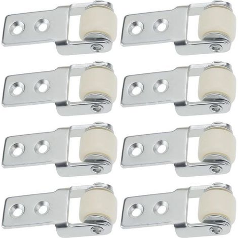 8 Pièces Roue de Guidage pour Rail de Porte Coulissante de 15mm de Diamètre Roulette de Guidage pour Porte Coulissante Pour Portes de Placard de (1/5)