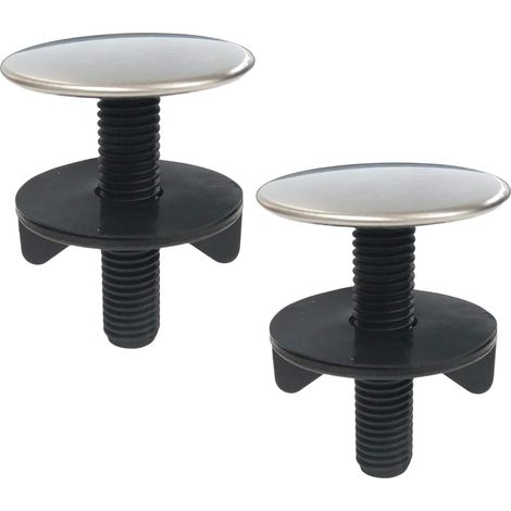 Lot de 2 cache-trous pour robinet d'évier de cuisine - Bouchon en acier inoxydable pour robinet d'évier