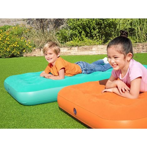 TRADE SHOP - Materasso Ad Aria Gonfiabile Floccato Per Bambini 158 X 89 X 18cm 2 Colori 67918 - (1/5)