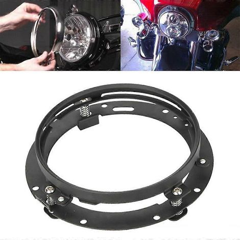 Support de phare rond de 7 pouces, compatible avec les motos, peinture antirouille, modifié