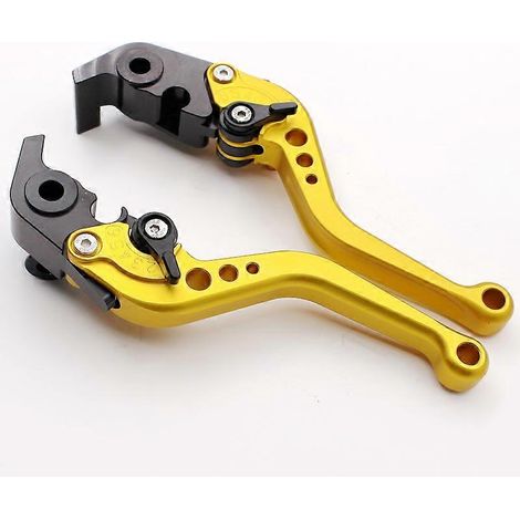 Convient aux motos MV Agusta/Agusta F4 RR/F4 RC, cornes de frein modifiées pour guidon (1 paire courte dorée) (1/5)