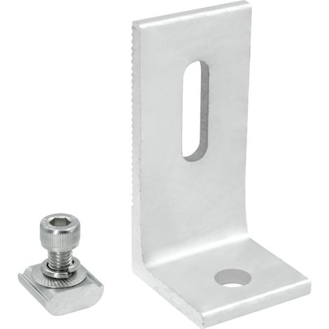STI Piede L Alluminio per superfici piane con viteria e martello 70x30x60mm (1/4)