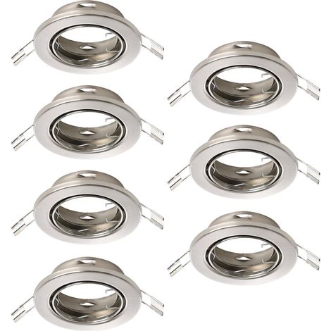 Lot de 7 spots encastrables, lampes orientables, luminaire (1/2)