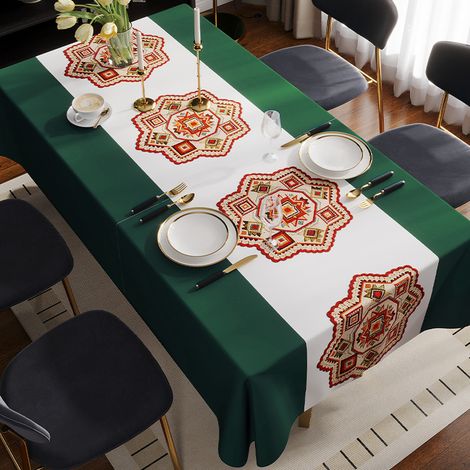 Nappe PVC Imprimé Floral - Résistante Taches & Chaleur - Salon, Salle à Manger - 110x160 cm - Qi cai nafu (1/3)