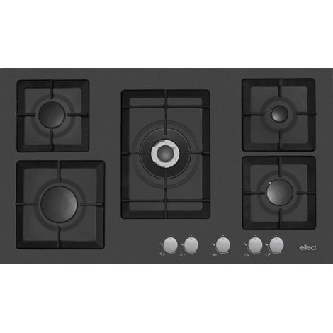 Elleci Plano 90 G40 piano cottura Nero Da incasso 86 cm Gas 5 Fornelli (1/3)