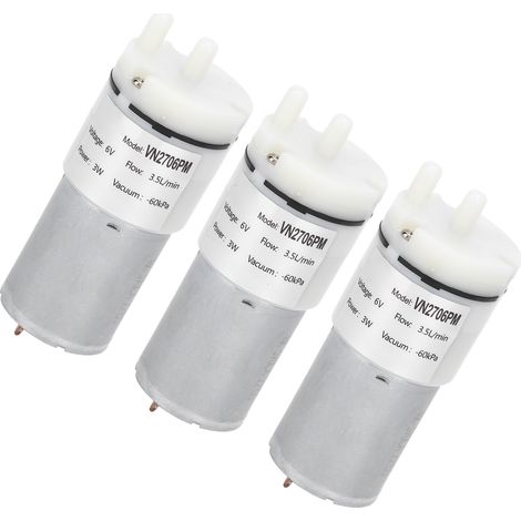 3 pompes à eau mini submersibles 6V avec moteur pour aquarium, accessoires d'aération, lot de 3, DC6V VN2706PM (1/5)