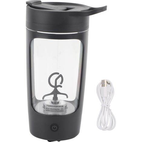Mixeur portable USB rechargeable 650 ml, gobelet mélangeur automatique pour smoothies, bouteille de cuisine noire (1/5)