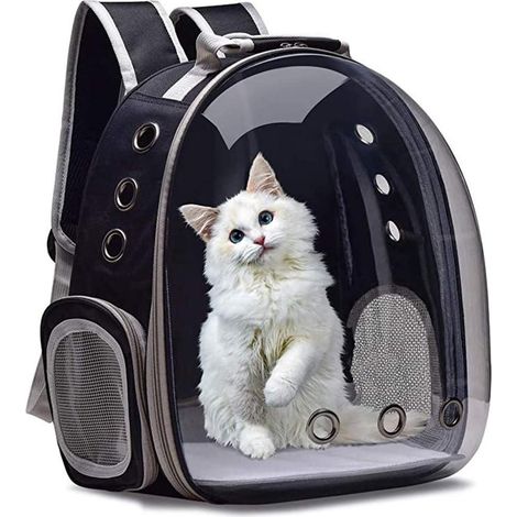 Sac de transport pour chat, capsule spatiale portable et respirante, grand sac à dos pour animaux