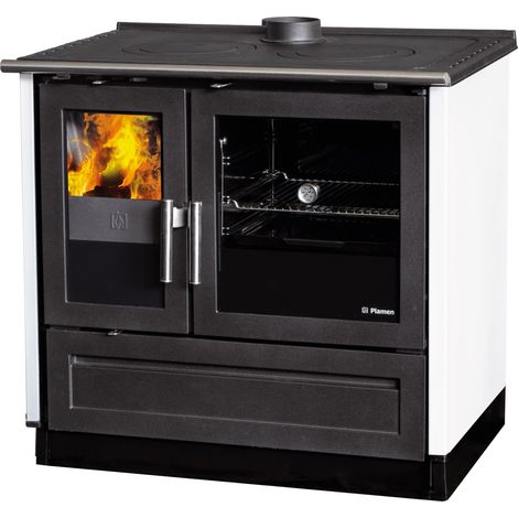 Plamen Küchenofen Holzherd Modell 910 Weiß mit 9 kW (1/5)