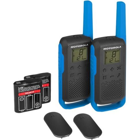WALKIE TALKIE T62 8 CANALI NERO/BLU 2 PEZZI - 8 KM