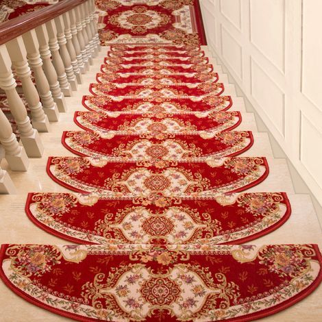 Tapis d'escalier - Tapis d'intérieur - 65 x 24 cm - Doux - sans