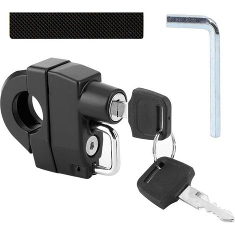 Antivol de casque - Antivol de casque moto - Antivol de casque vélo - Antivol de casque universel avec clé - Convient pour sécuriser les casques sur les motos, les vélos ou les scooters (1/5)