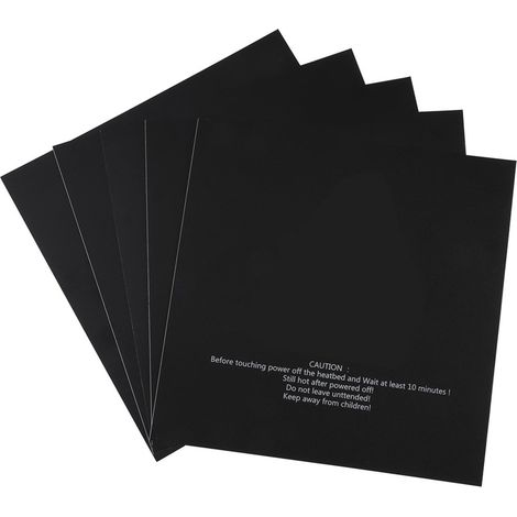 3D-Aufkleber (5er-Pack) – Klebefläche für Heizplatten, 220 x 220 mm, für effektive Haftung und reduzierten Verzug, ideal für PLA- und Nylonfilamente