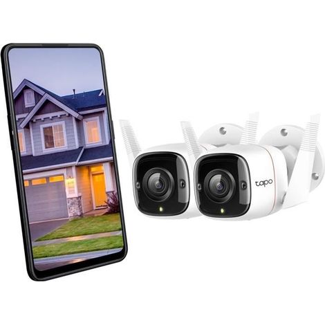 Filiyano-Caméra extérieure WiFi TP-Link Tapo C310P2 3MP IP66 avec vision nocturne, détection de mouvement et fonction d'alarme (1/4)