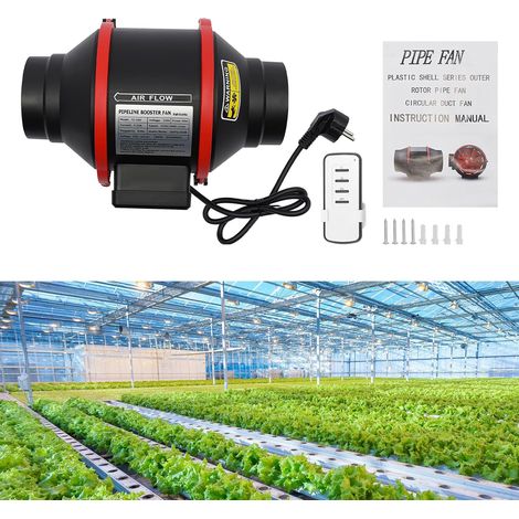 Rohrventilator 100mm 310 m³/h Rohrlüfter, Abluftventilator, Belüftung und Reinigung der Luft, Kanalventilator, Badlüfter für Garagen, Kellerräume, Lagerhäuser, Wohnungen, Restaurants (1/5)