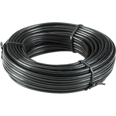 Garden Lights Verlängerungskabel für Gartenbeleuchtung, 10 m SPT-3W Kabel, 12V Außenbeleuchtung, IP44, schwarzes PVC mit Kupferleitern und Schraubanschlüssen, Plug and Play für Trafo und Hauptkabel (1/2)
