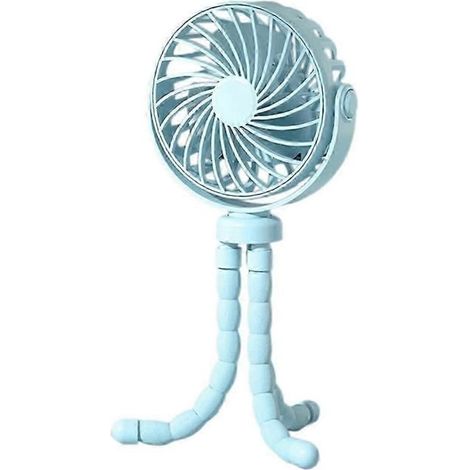 1 ventilateur Octopus, trépied flexible, ventilateur USB rechargeable avec LED, pour poussette et siège auto