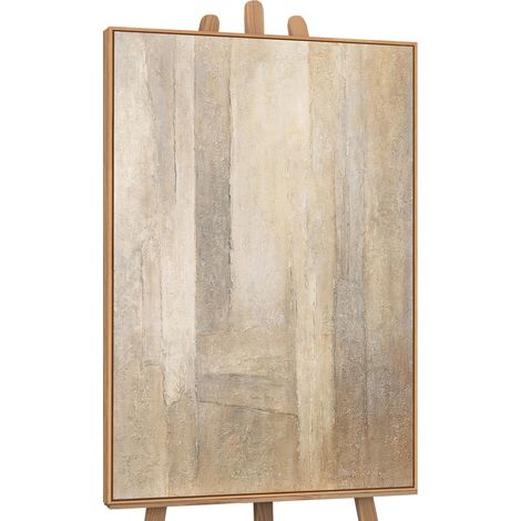 Gemälde Vertikalen der Zeit Rahmen Eichefarben 120x80 cm (1/5)