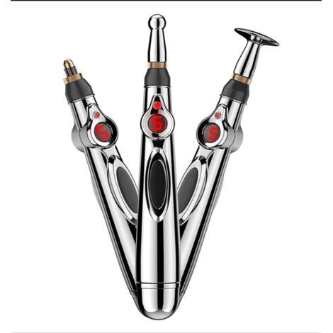 Stylo d'acupuncture 3 en 1, stylo d'acupuncture électronique, thérapie antidouleur, stylo de massage par impulsions énergétiques des méridiens, outil puissant pour soulager la douleur grâce à l'énergi (1/5)