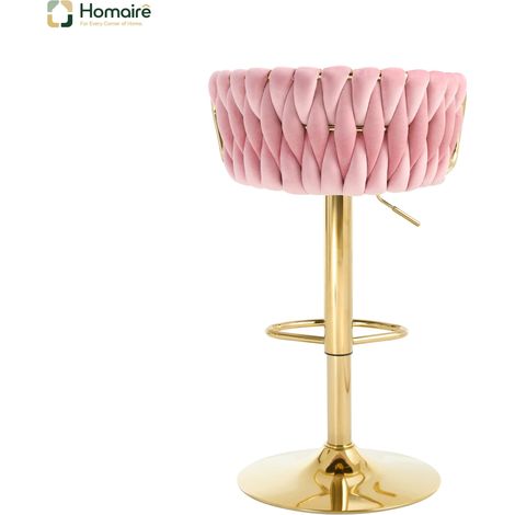 Rosa Metallstuhl mit Armlehnen 50,5 x 49,5 x 98 cm HOMAIRE (1/5)