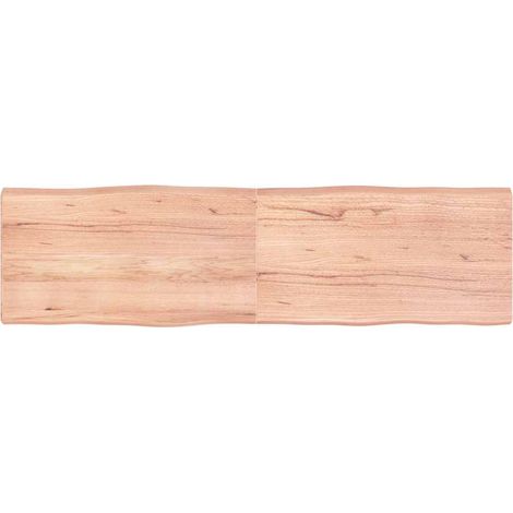Tischplatte 180x50x(2-6) cm Massivholz Behandelt Baumkante