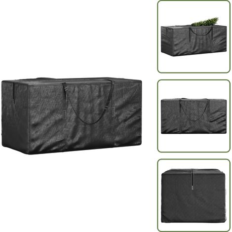 Sac de rangement pour sapin de Noël noir 150x75x75 cm PE - Sac De Rangement Sapin De Noël - Housse Sapin De Noel - Protection Sapin De Noël - Rangement Extérieur - Stockage Hivernage (1/5)