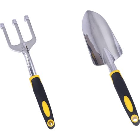 Ensemble d'outils de jardin, outils de jardin avec têtes robustes en aluminium et manches ergonomiques, 2 pièces (1/3)
