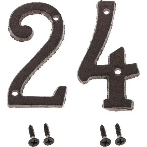 Plaque de porte en métal, nombre de chiffres, 2 unités (1/5)